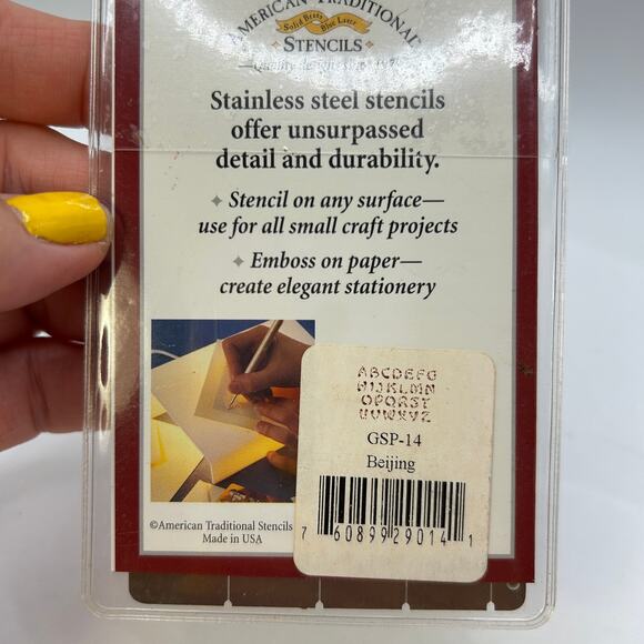 American Traditional Stencils Chinese Font English Alphabet - Picture 3 of 6